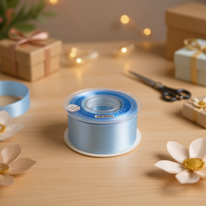 Nastro in Raso Ilan 3,8cm 25Y Azzurro D28 - Product Image 2