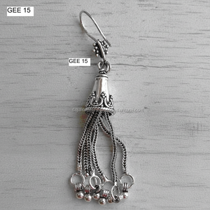 Boucles d'oreilles en argent 925, boucles d'oreilles Jhumka en argent, boucles d'oreilles en argent filigrané, boucles d'oreilles en argent - Product Image 1