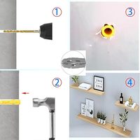 Kit d'assortiment de 132 vis à bois et chevilles en plastique plaquées pour applications d'installation murale en atelier et bricolage