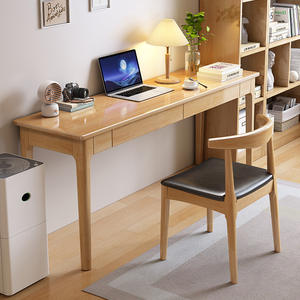 Bureau étroit en bois massif, largeur 40/50 cm, design simple et moderne, <span class=keywords><strong>pour</strong></span> petit appartement, bureau à domicile, <span class=keywords><strong>ordinateur</strong></span> et étude des étudiants - Product Image 3