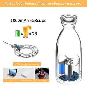 Tiktok Venda Quente BPA Livre À Prova De Vazamento Multifuncional Portátil Mini Liquidificador Elétrico Food Grade Plástico USB Frutas Juicer - Product Image 5