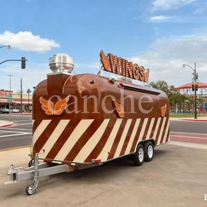 Chariot alimentaire remorque de cuisson chariots à hamburgers remorquable mobile barbecue stocké remorques de nourriture remorque entièrement équipée de nourriture à vendre - Product Image 2