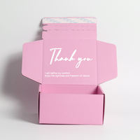 Boîtes d'expédition roses avec logo personnalisé pour les petites entreprises, petites boîtes en carton ondulé pour l'emballage, boîtes cadeaux