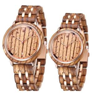 Reloj Elegante Personalizado para Mujer de Madera y Acero Inoxidable - Product Image 3