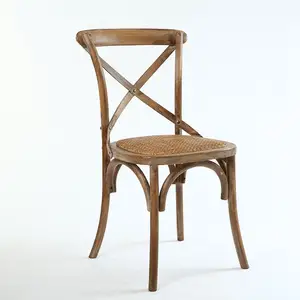 도매 식사 의자 자작 나무 나무 등나무 좌석 웨딩 식사 크로스백 크로스 백 의자