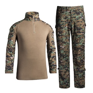 High Quality Knitted Polyester/Cotton Men's Training Suit Outdoor Tactical Uniform Breathable <b>Camouflage</b> G3 Frog Suit Anti-UV - Product Image 3