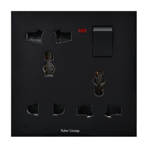 Prise murale tactile 3 sorties 16A avec port USB et voyant lumineux, design minimaliste pour interrupteur mural encastré domestique - Product Image 1
