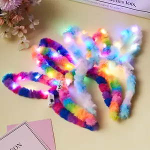 Nx Party Supplier New Year Gifts Plush Headband LED Light Hot Sale Gift LED Headband Light for Girls