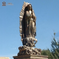 Statue extérieure de la Vierge Marie catholique en bronze de grande taille Notre-Dame de Guadalupe Sculpture