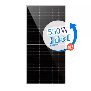 欧洲仓库550 w 560w太阳能电池板电池182毫米单晶550瓦太阳能光伏电池板