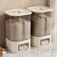 Seau de rangement pour riz, hermétique, anti-insectes, résistant à l'humidité, conteneur pour farine et céréales, bac à riz 20L, rangement pour riz