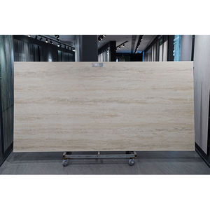 Dalles italiennes en pierre de <span class=keywords><strong>travertin</strong></span> Surface mate en porcelaine frittée pour carrelage mural de table de sol - Product Image 1