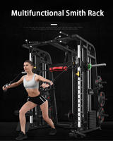 Équipement de musculation multifonction pour la maison : Machine Smith avec câble de traction, Cage de musculation robuste multifonction