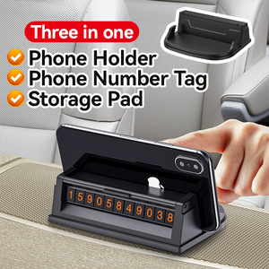 Gran oferta, placa de número de estacionamiento temporal adhesiva, tarjeta de número de teléfono móvil oculta para Kits de Interior de coche, teléfono protector - Product Image 2