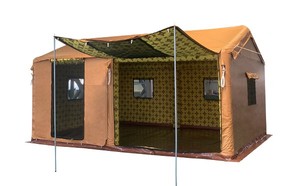 Tente de camping portable double couche pour l'extérieur, en aluminium et tissu Oxford nylon, avec cadre carré en acier, deux portes, pour 2 personnes, été S - Product Image 4