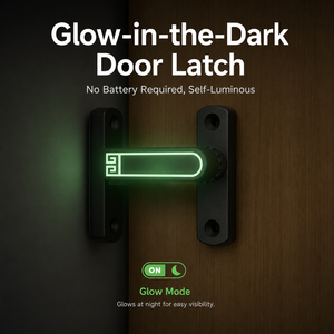Glow-in-the-<strong>Dark</strong> Modern Zinc Self-Locking Lever Latch Lock Any-Angle Free Stop Height Adjustable Flat Corner Screw Mount - Product Image 6