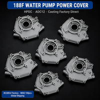 Couvercle de pompe à eau pour usine de fonderie, moulé sous pression en ADC12 188F, usinage CNC de précision pour moteur de pompe de 3-4 pouces, commande en gros, fourniture OEM