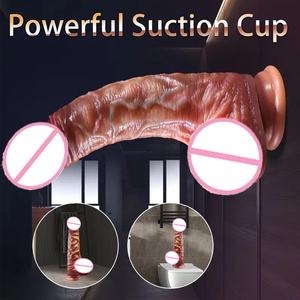 Gerçekçi Hareketli Sünnet Derisi Yapay Penisler Kadınlar için <span class=keywords><strong>G</strong></span>üçlü Vantuzlu <span class=keywords><strong>G</strong></span> Noktası Gerçekçi Penis Yapay Silikon Yetişkinler için Seks Oyuncakları - Product Image 4