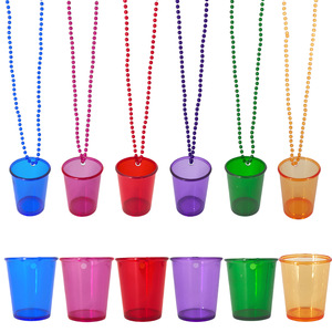 Collier de <span class=keywords><strong>verres</strong></span> à shot créatifs en forme de chaîne de perles, avec logo personnalisé, accessoires de jeu, en plastique, pour adultes, pour fêtes d'intérieur, Halloween et anniversaires, produit phare - Product Image 3