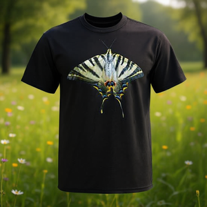 swallowtail <b>butterfly</b> graphic t shirt black adult unisex short <b>sleeve</b> crew neck casual <b>top</b> - Product Image 3