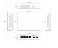 Harga Pabrik Gigabit Metal Unmanaged Network Switch dengan 2 Gigabit SFP 4 Ethernet Fiber Optic Equipment untuk FTTH