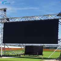 Al Aire Libre Led pantalla móvil escenario telón de fondo Dj Booth P2.97 pantalla de publicidad impermeable