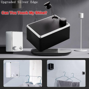 Corde à linge murale rétractable en fil d'acier inoxydable à rebond lent, sans perçage, pour accessoires vestimentaires en gros - Product Image 3