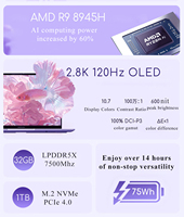 Nuovo Adol Air 14 Fragrance Edition HDR 600 AMD Ryzen 9 8945H 3.8GHz GPU Integrata LPDDR5 SSD da 1TB OLED Win11 Spina UK