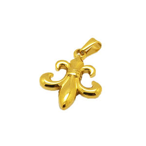 Colgantes de Flores de Moda, Dije de <span class=keywords><strong>Iris</strong></span>, Joyería de Acero Inoxidable, Colgante de Flor de Lis en Oro de 18k y Plata para Hombre y Mujer - Product Image 2