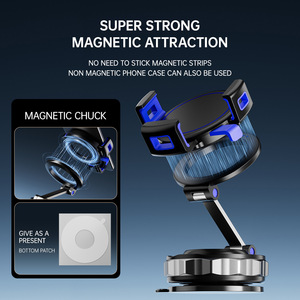 Support magnétique à absorption par le vide pour voiture, support de téléphone à ventouse 360° °   Support magnétique de téléphone réglable pour ventouse - Product Image 3