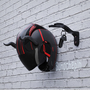 Soporte de Pared para Casco de Motocicleta, Gancho Redondo de Una Sola Capa, para Almacenamiento en Garaje y Armario - Product Image 4
