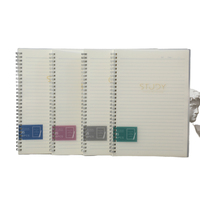 2023 papier de sujet A4 A5 A6 B5 personnalisé, cahier à spirale épais à couverture rigide en cuir avec logo