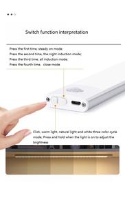 LED Tisch leuchten Smart Dimming Magnetic USB Wiederauf ladbare Lampen unter Schrank leuchten Bewegungs sensor Drahtlose LED-Lampen Ultra Thin - Product Image 5