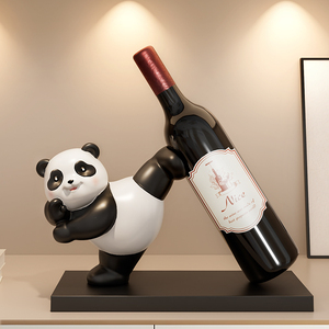 Adorno para Botellero con Forma de Panda, Escultura Creativa de Resina, Decoración para Sala de Estar, Mueble de TV, Aparador, Regalo de Inauguración de Casa - Product Image 1