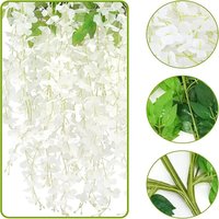 Fleurs de glycine en soie directement de l'usine - Guirlande de vigne artificielle couleur personnalisée pour les organisateurs d'événements, faible MOQ, vente en gros