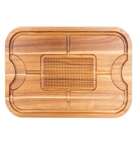 เขียงหั่นพร้อมไม้แกะสลักทำจากไม้อะคาเซียมีหนามแหลม - Product Image 3