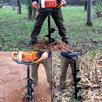 Tarière thermique 72cc pour le forage de trous de poteaux, la plantation d'arbres et le forage de sol, pour ferme, jardin et clôture