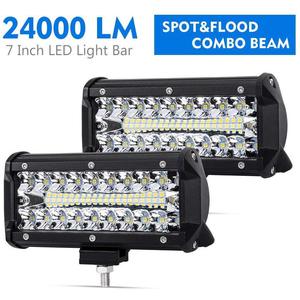 7 Inch <b>LED</b> <b>Light</b> <b>Bar</b> 24000 Lm Spot Flood Combo Beam Off-Road Lighting - Product Image 1