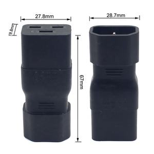 Convertidor de corriente IEC320, adaptador de corriente C14 a C19, PDU 10A con 2 salidas, enchufe eléctrico para C13 a C19, enchufe UPS - Product Image 2