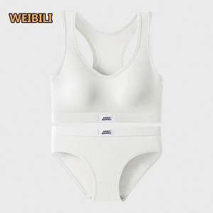 Ropa interior deportiva Conjunto de mujer <span class=keywords><strong>Sujetador</strong></span> push-up <span class=keywords><strong>sin</strong></span> aros Yoga Correr con almohadilla en el pecho Chaleco pequeño al por mayor - Product Image 1