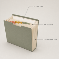 Porte-documents accordéon personnalisé extensible avec 24 poches format Lettre – Fournisseur d'usine