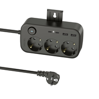 Suministros de equipos eléctricos de la UE para el hogar 20W Usb Qc 3,0 enchufe de extensión temporizador 3 salidas tira de alimentación Universal