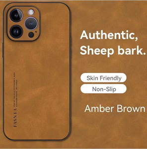 Protecteur de caméra en cuir de mouton mat pour Iphone 16 <span class=keywords><strong>Pro</strong></span> Max 17Air 15 14 Plus 13 12 Mini coque - Product Image 5