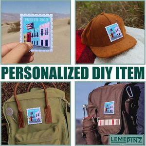 Parche Bordado Personalizado de Puerto Rico de 3 Pulgadas, Termoadhesivo o para Coser, Aplique de Tela para Viajes - Product Image 5