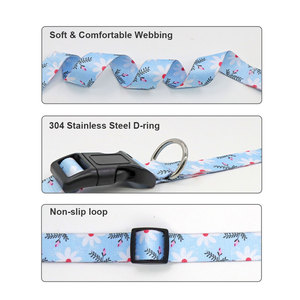 Floral Pattern Pet <b>Collar</b> Polyester Adjustable Buckle Closure Eco-Friendly Dog <b>Collars</b> Small Size - Product Image 5