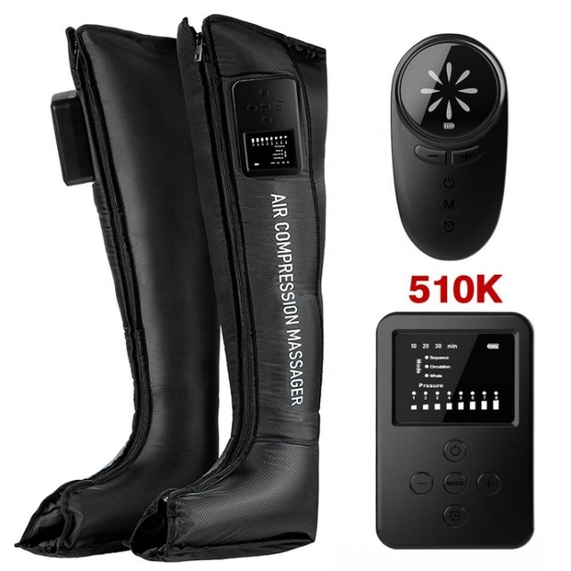 Factory Oem Odm 8 Intensity Leg Compression Boots for Circulation Wireless Leg Recovery Boots Air Compression Leg Massager