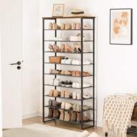 Range-chaussures sur pied à 10 niveaux, grande capacité, 23,6 L, pour entrée, couloir, hall d'entrée