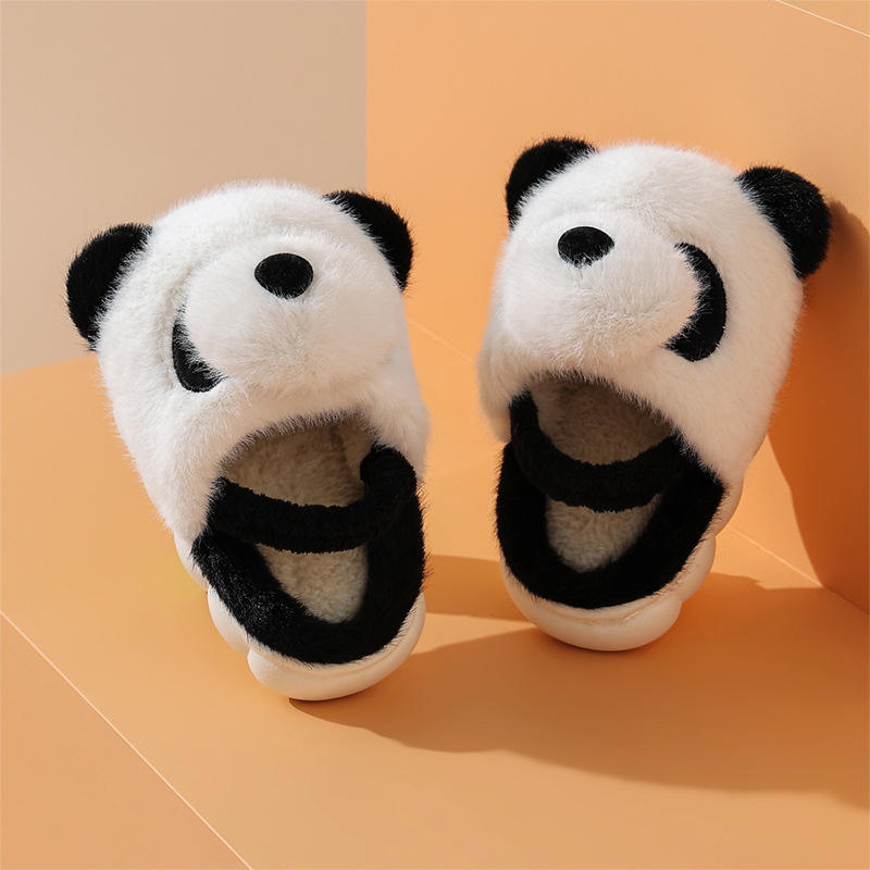 Children's Cotton slippers Boys and Girls Winter Soft Soled Baby Panda Plush slippers