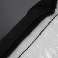Sac d'emballage pour oreiller en tissu non tissé avec fermeture éclair et poignée de ceinture