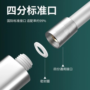 Manguera de Ducha Royal Stan de 1.5m, PVC Reforzado a Prueba de Explosiones, Accesorio Plateado para Grifo de Baño - Product Image 1